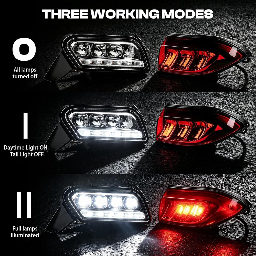 Golf Cart Tempo LED Light Kit for Club Car Tempo, Golf Cart LED Headlight and...