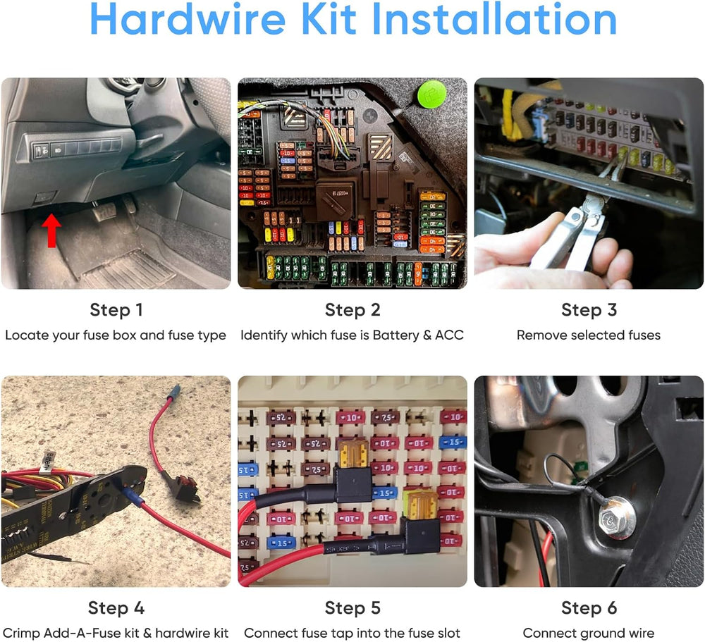 VIOFO Type-C HK6 Hardwire Kit with 8PCS Full Set Circuit Fuse Tap for Cam