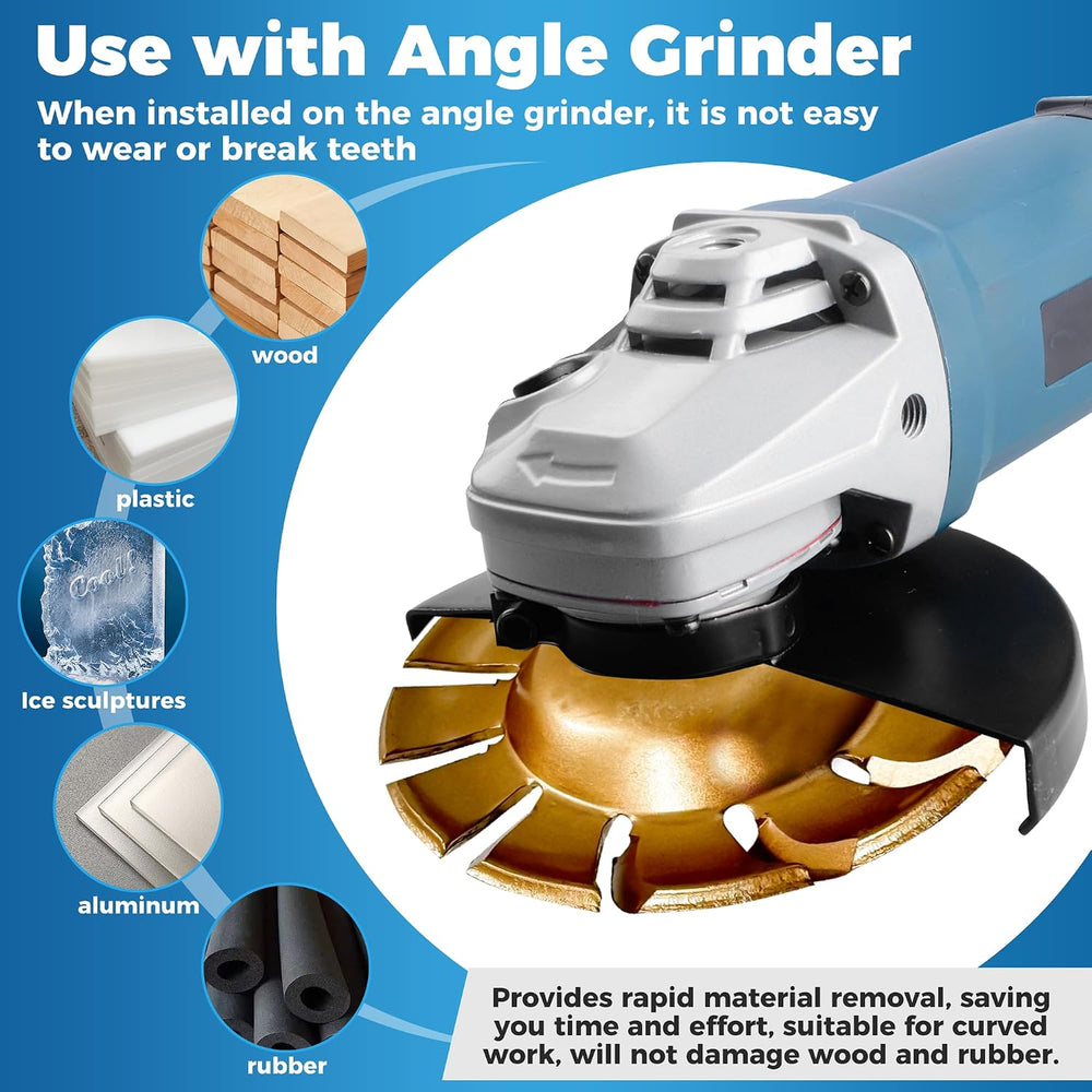 Loyala Upgraded 4 PCS Angle Grinder Wood Carving Disc Set, Angle Grinder Atta...