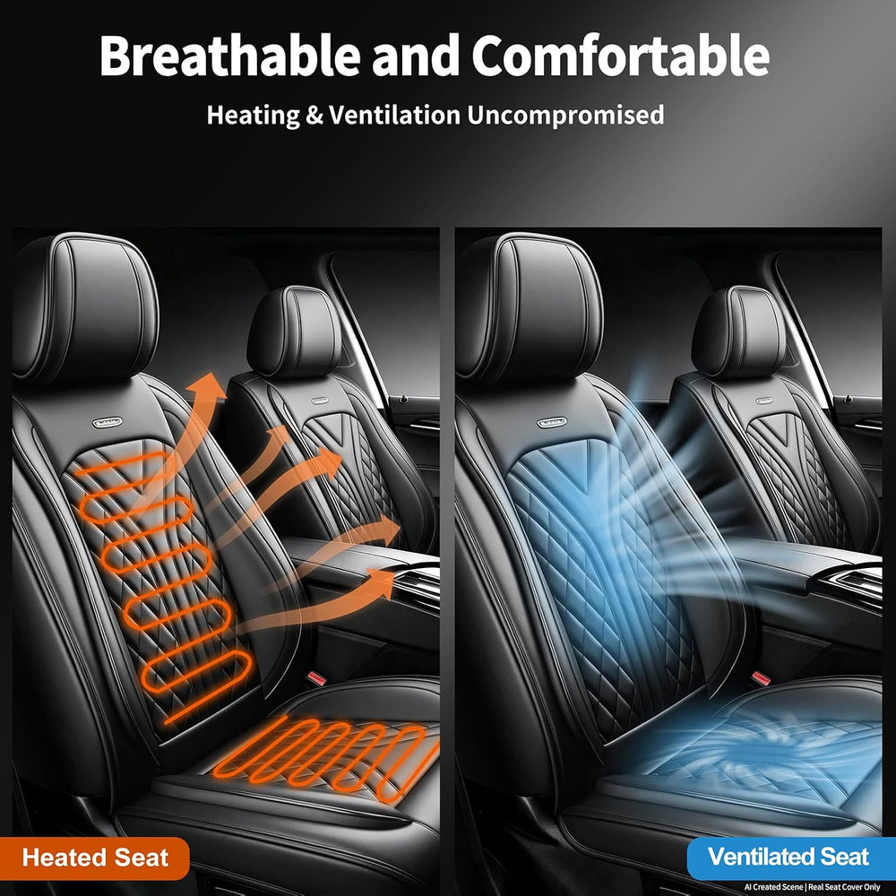 for GMC Terrain 2010-2027 Custom Fit Car Seat Covers, Black