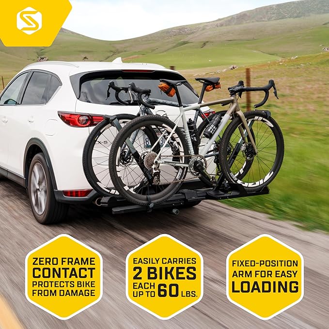 Saris SuperClamp G4 2-Bike Hitch Rack – Lightweight Platform Bike Carrier