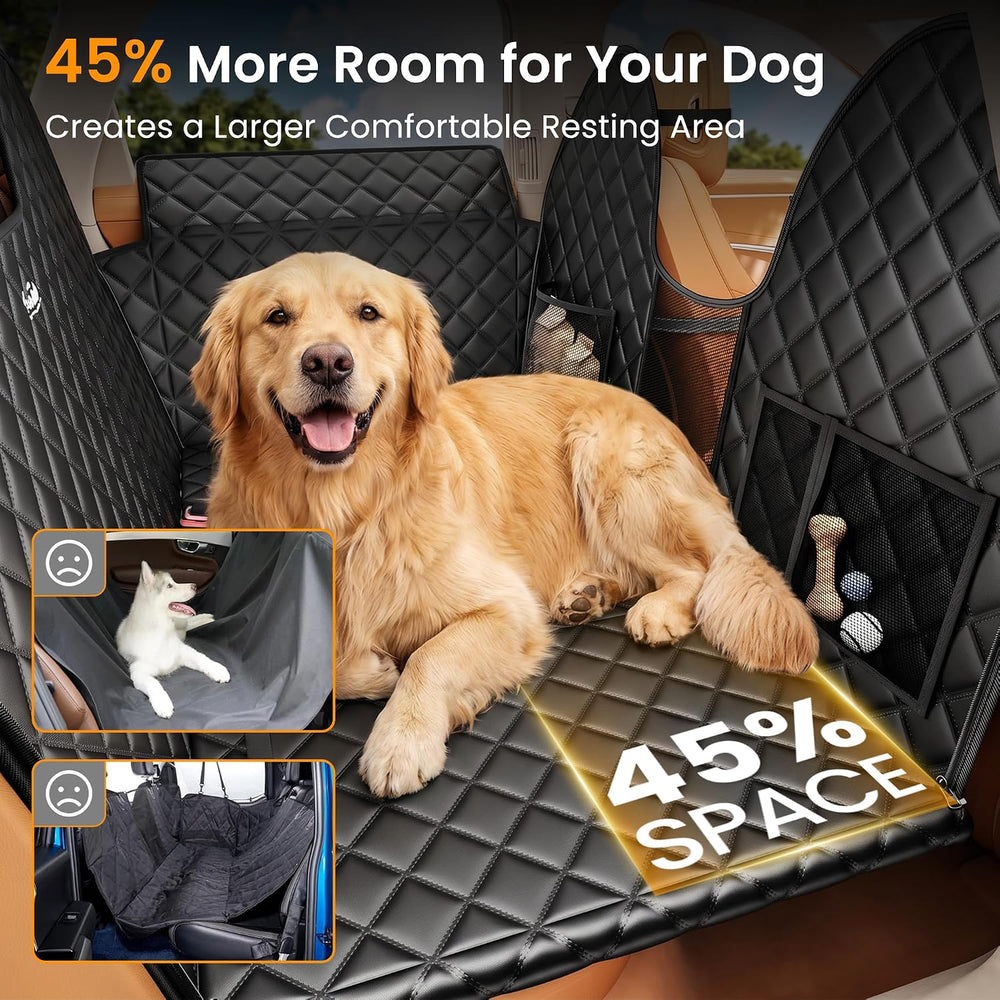 Hard Bottom Dog Car Seat Cover for Back Seat, Heavy Duty