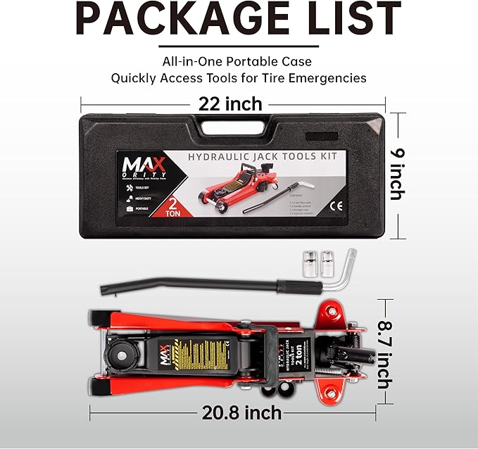 2-Ton Hydraulic Low Profile Trolley Garage Service/Floor Jack