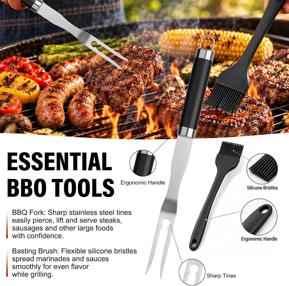 Yekale Grill Set, Grill Tools Outdoor Grill Utensils Set BBQ Accessories