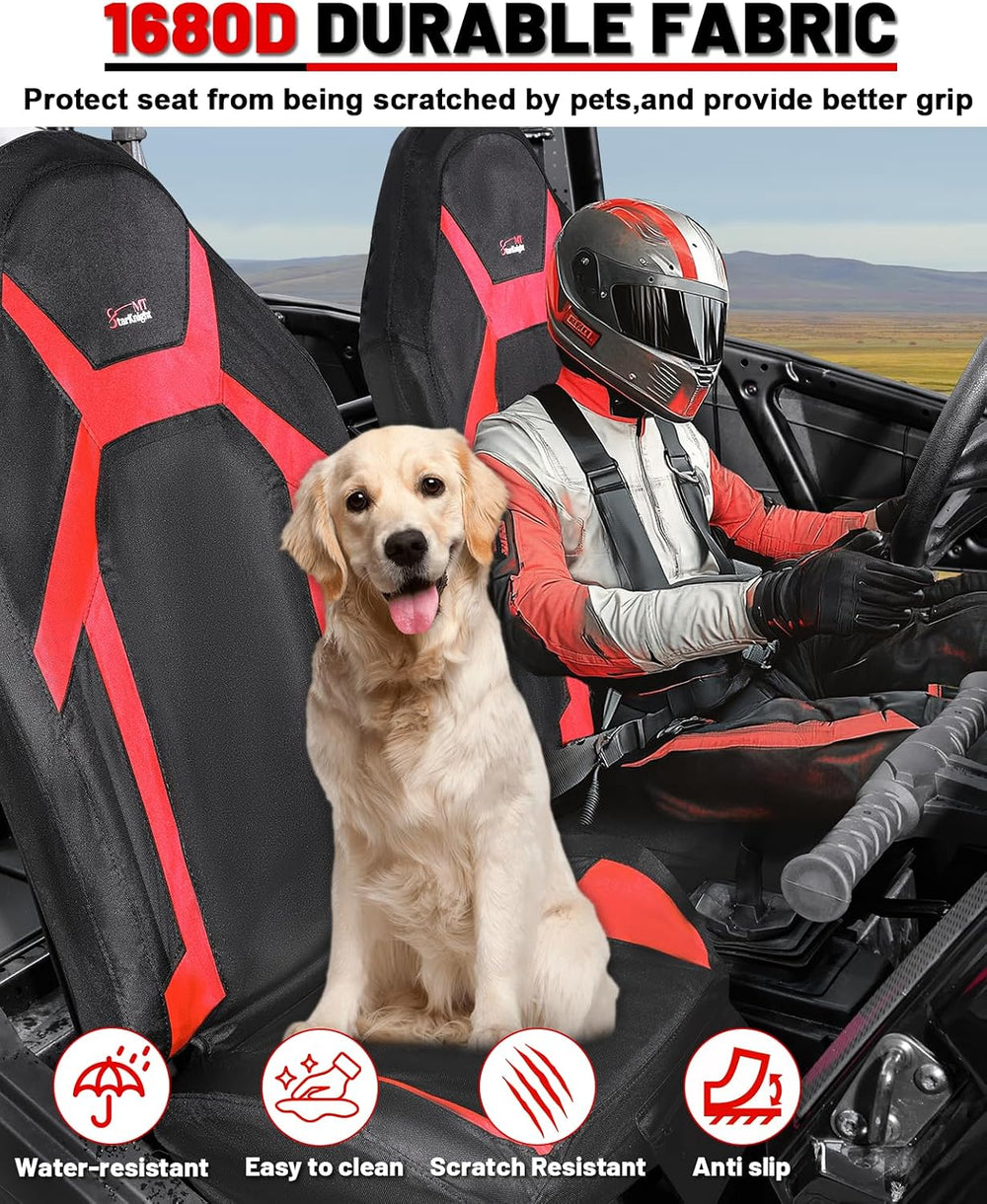 StarknightMT RZR Seat Cover with Pocket Water-Resistant Compatible with Polar...