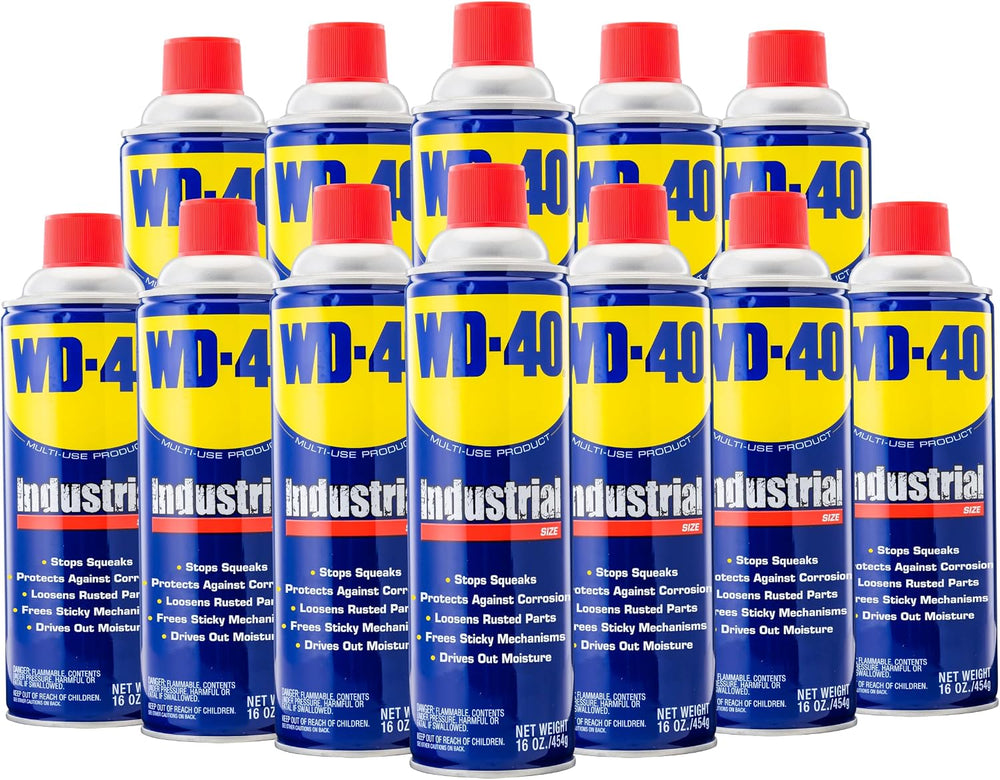 WD-40 490088 Multi-Use Product, Industrial Size, 16 OZ [12-Pack]