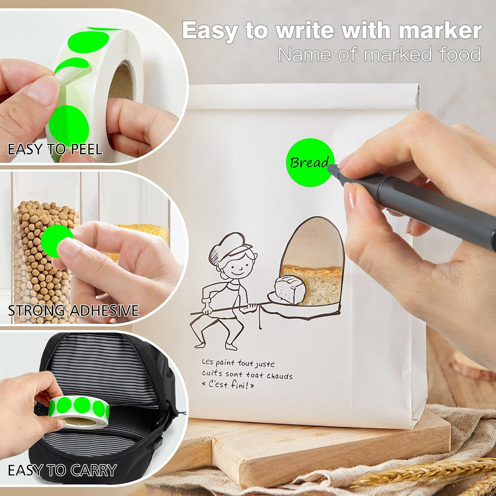 3/4 Inch Round Color Coding Labels, Dot Stickers 10 Rolls, 10000PCS