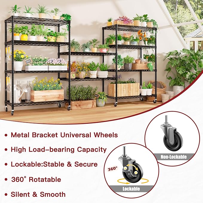 PrimeZone 36" W x 16" D x 79" H Wire Storage Shelves