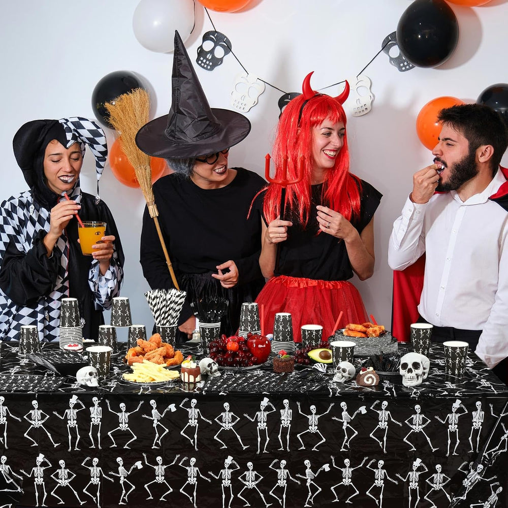 Funnymoom 452 Pcs Halloween Skeleton Party Decoration Supplies, Serves 50