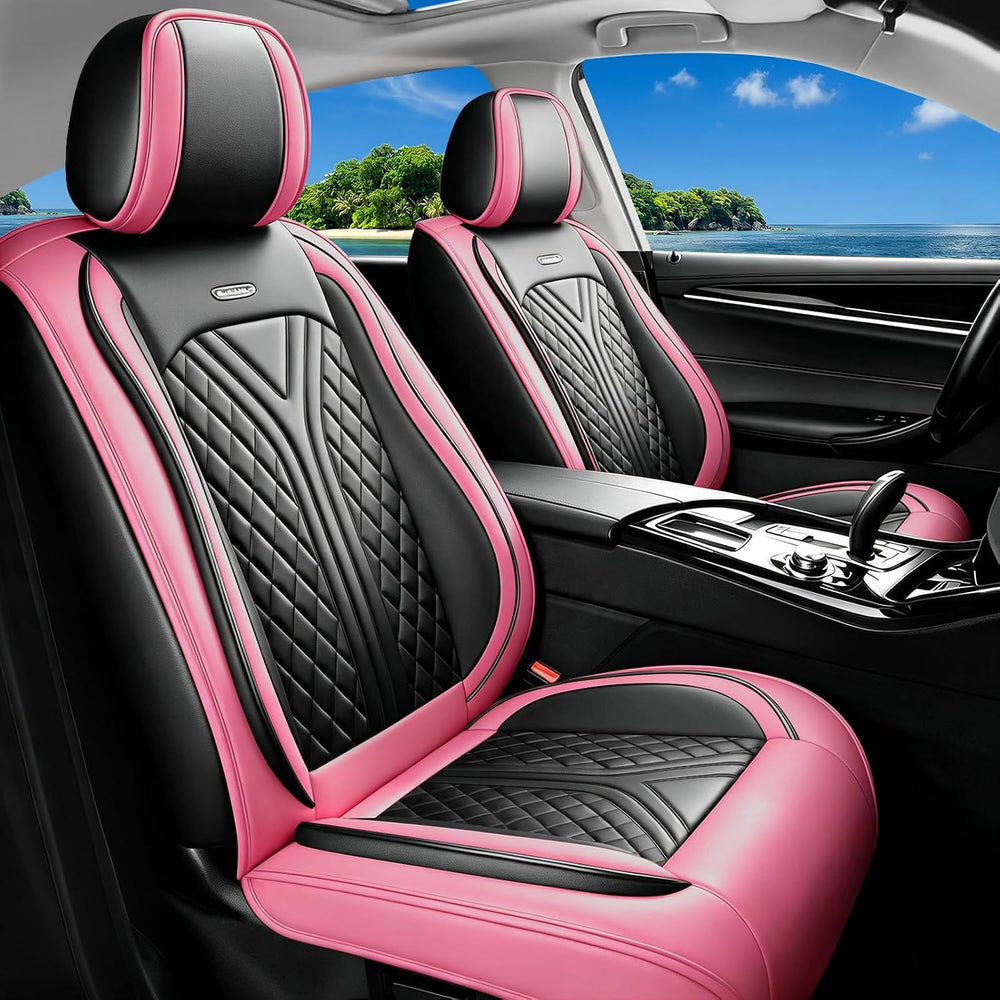 for Subaru Forester 2005-2027 Fit Seat Covers, Black&Pink
