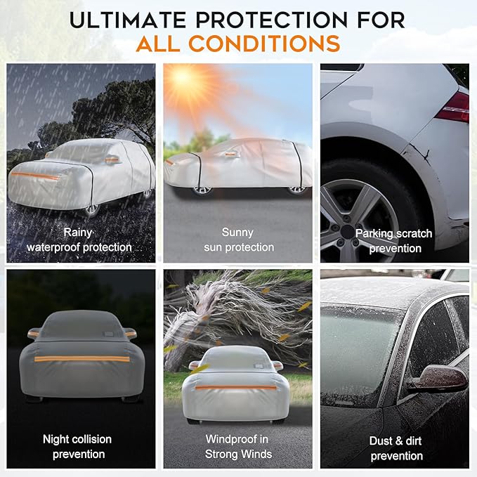 Waterproof SUV Car Cover: 6-Layer Protection from Rain, UV & Dust