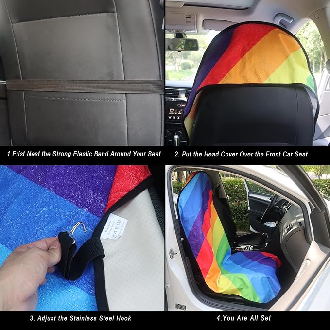 Car Seat Cover Protector Front Seats, (2Pcs)