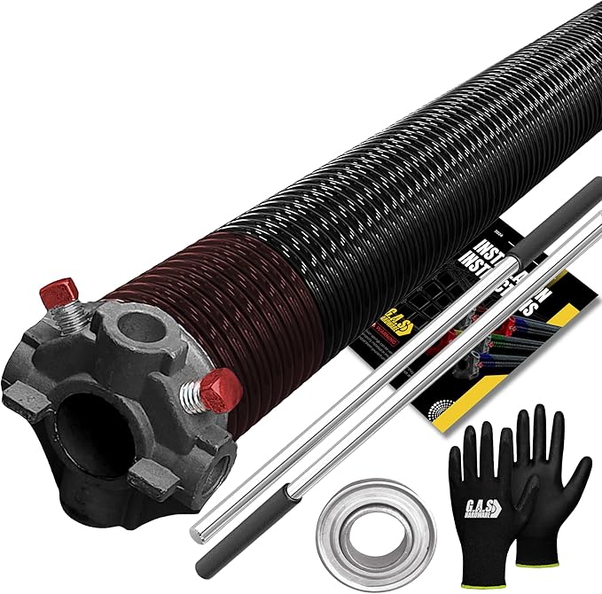 Garage Door Torsion Spring 234x2x27, Includes 1” Steel Bearing, Manual and