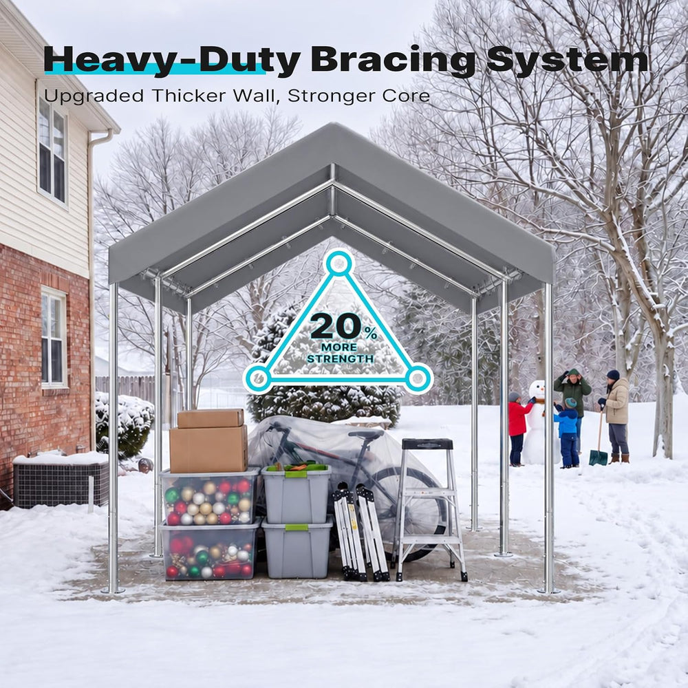 ADVANCE OUTDOOR 10x15 ft Heavy Duty Carport Potable Car Canopy Garage Party T...