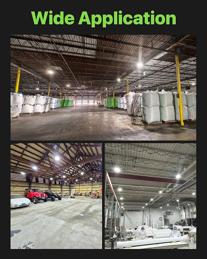 150W UFO LED High Bay Light 6-Pack 150LM/W 22, 500LM High Bay Led Shop Lights