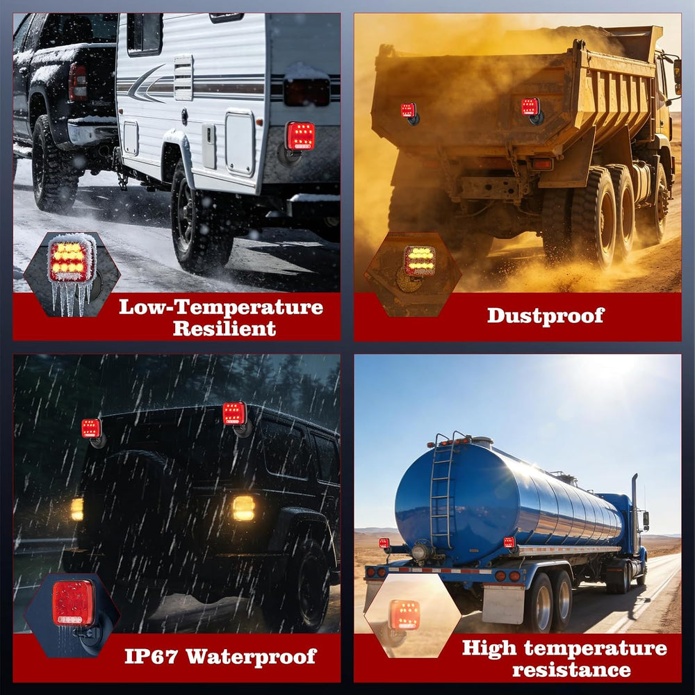 Wireless Trailer Lights Magnetic Kit, IP67 Waterproof