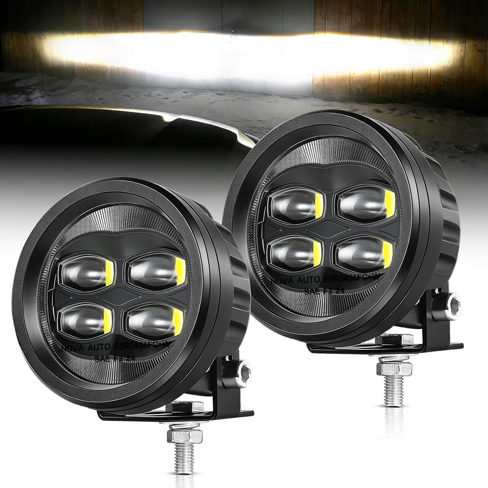 SAE LED Fog Lights, OFFROADTOWN 2pcs 3.5" Round DOT Approved Fog Lights ...