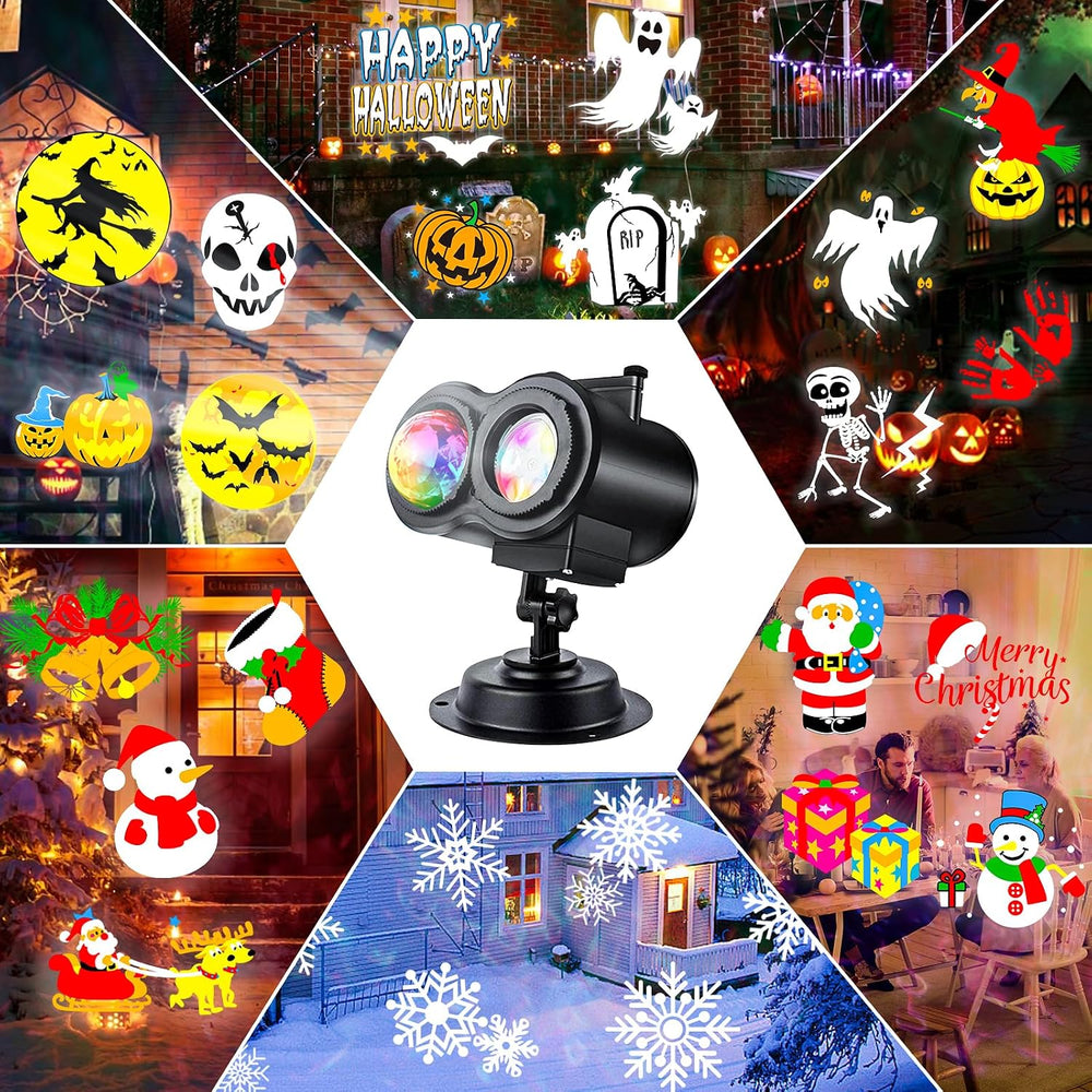 Halloween Projector Lights Outdoor, Snowflake Christmas Projector Lights