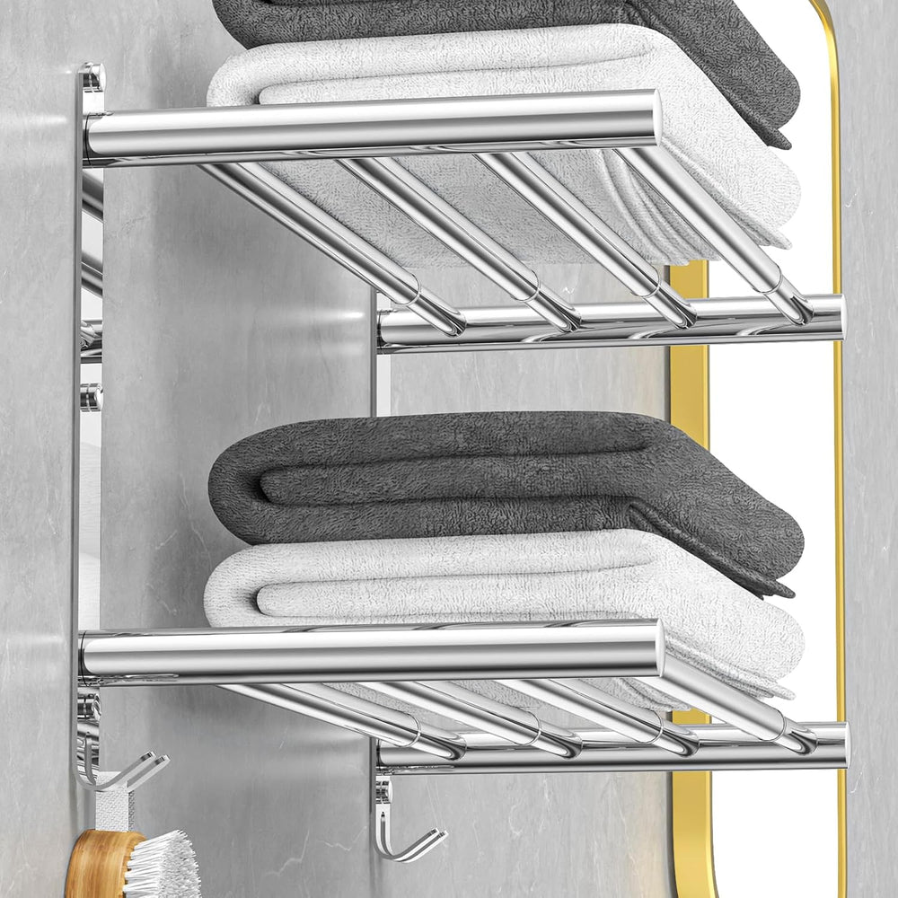 CAXIMSY Adjustable Towel Bar for Bathroom Wall Mount17-30.7inch Adhesive Show...