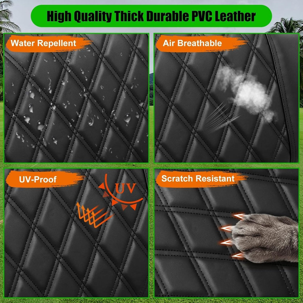 Golf Cart Seat Covers for Club Car Precedent Marine Leather Diamond