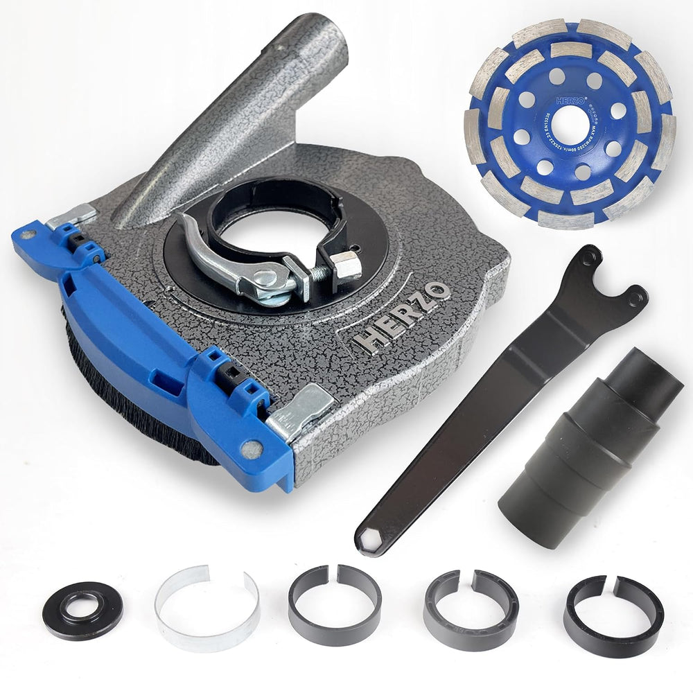 HERZO Aluminum Dust Shroud for Angle Grinder 4.5 inch and 5 Inch, Includes 5I...