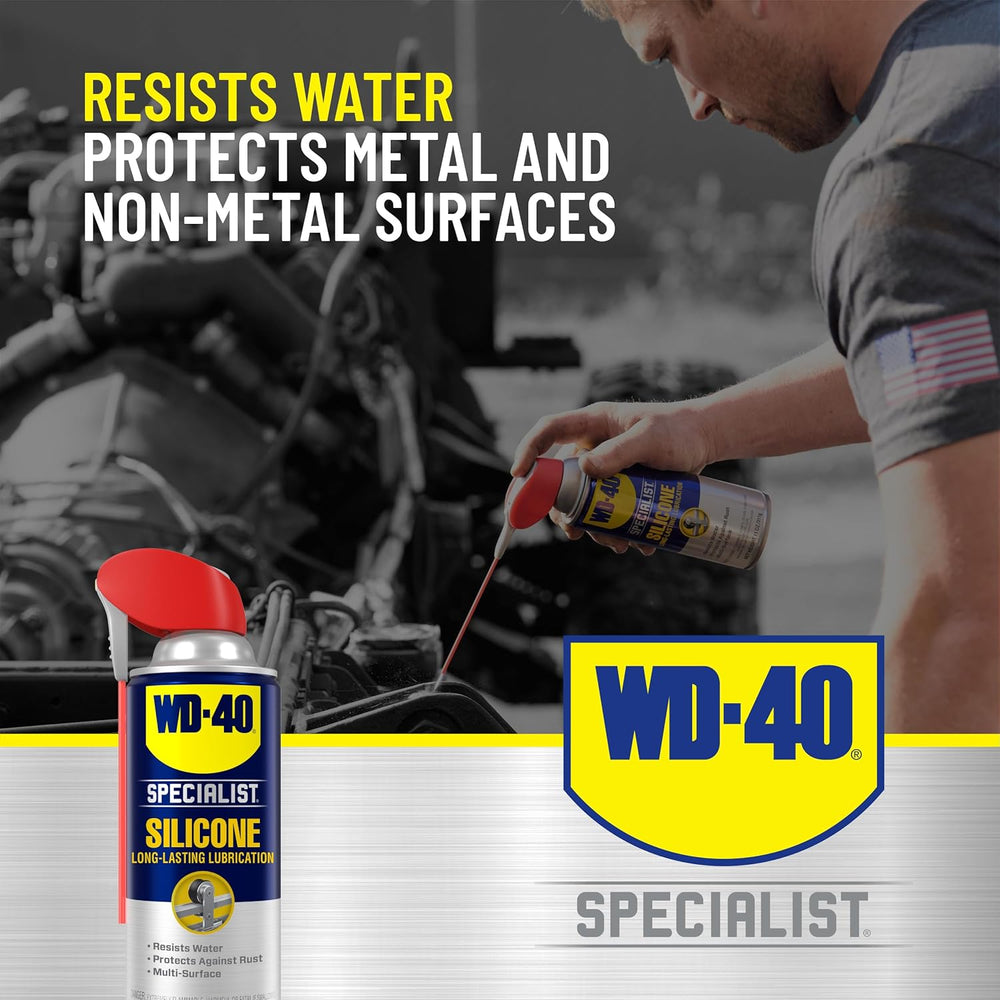 WD-40 Specialist Silicone Lubricant, New Bigger Can, 13.3 OZ [6-Pack]