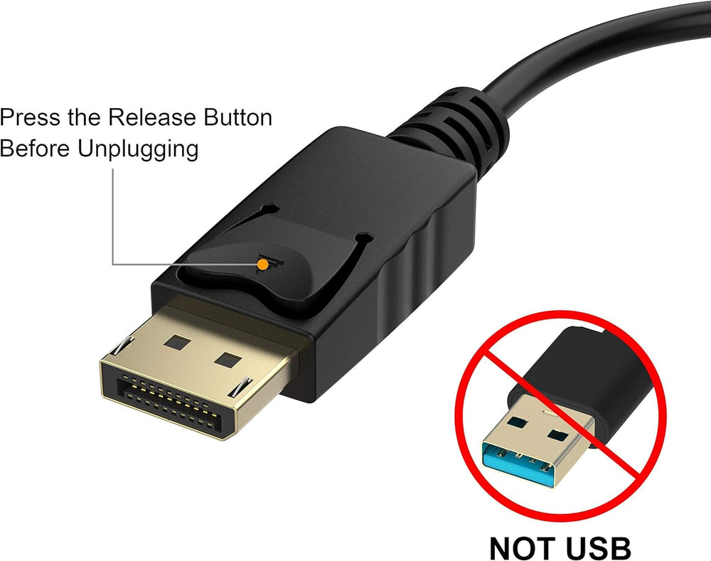 Moread 4K DisplayPort to HDMI Adapter, 5 Pack, Male to Female, Black