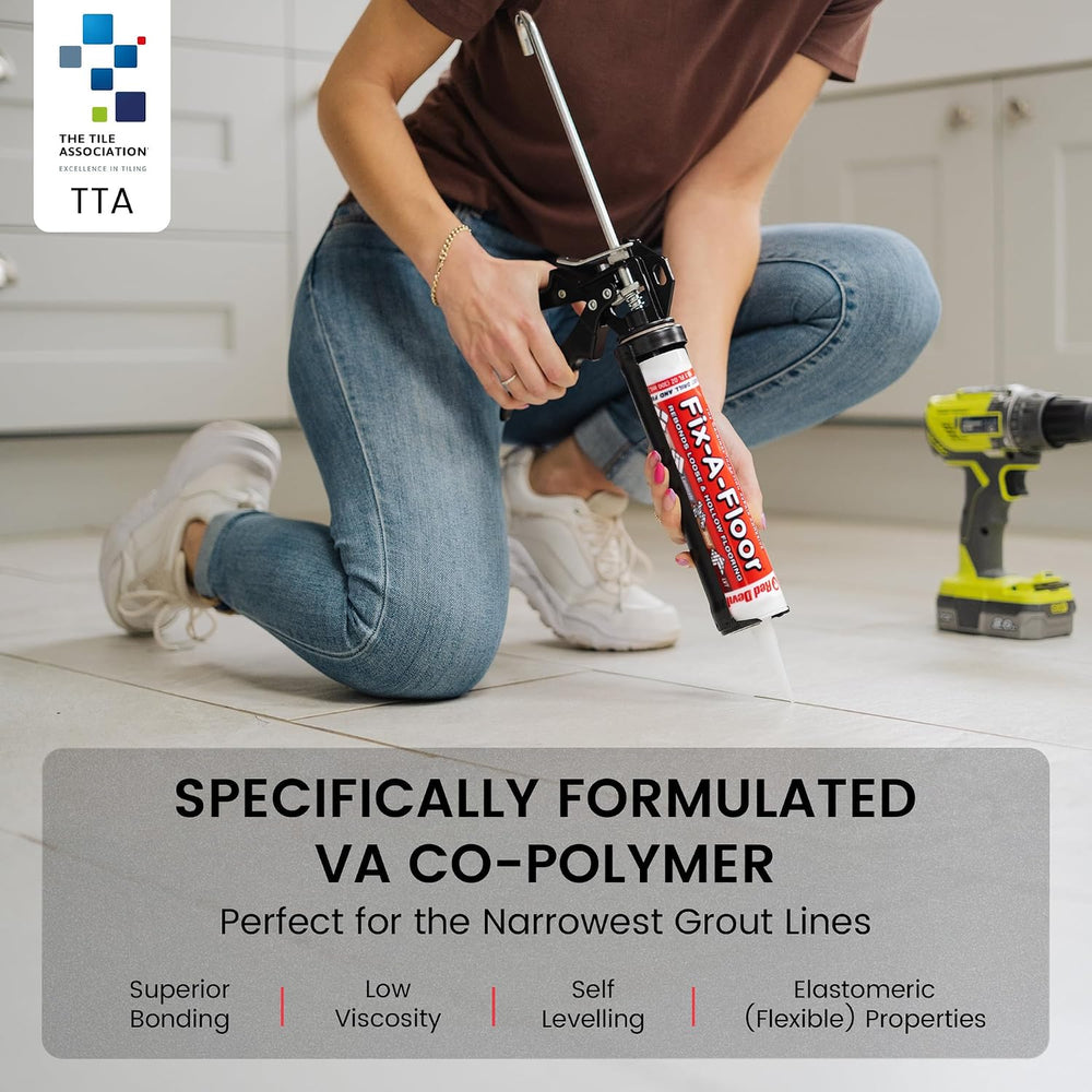 The Original Fix-A-Floor Loose Tile Repair Adhesive with Syringe - Tile, Porc...