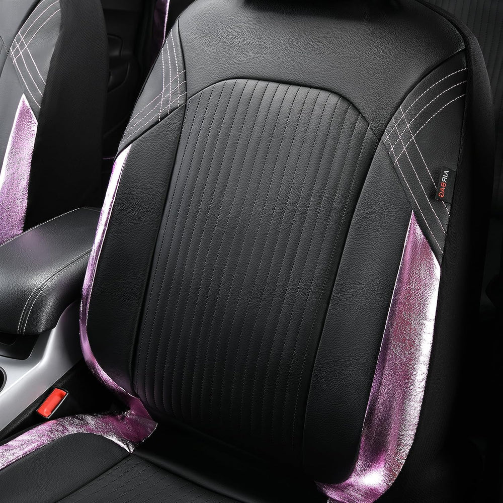 Flying Banner Synthetic Leather car seat Covers Full Set Front and Rear Bench...