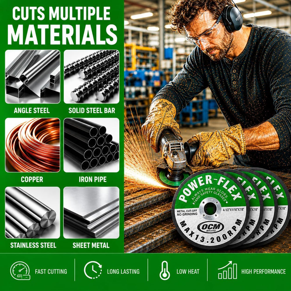 50 Pack - Cut Off Wheels 4 1/2 Inch x 1/16 Inch x 7/8 Inch - for Cutting All ...