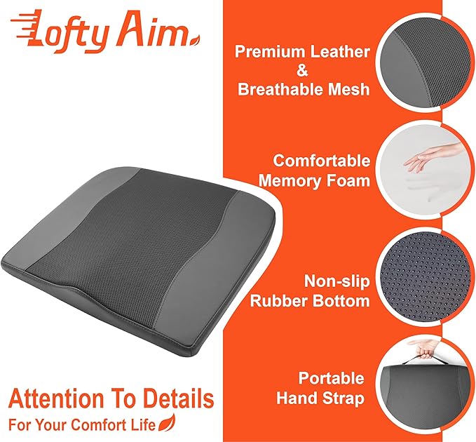 Car Seat Cushion, Comfort Memory Foam Car Cushions