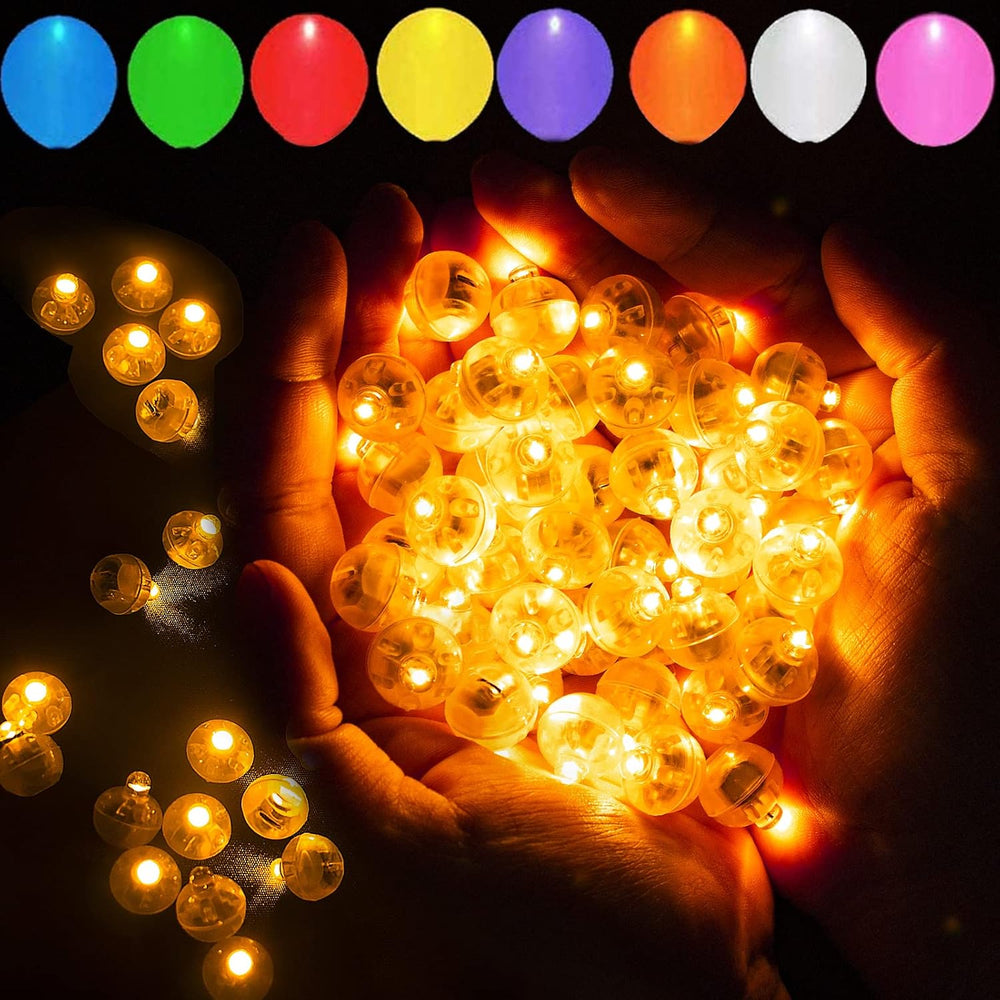 200pcs LED Orange Balloon Lights, Round LED Mini Lights for Paper Lantern Bal...