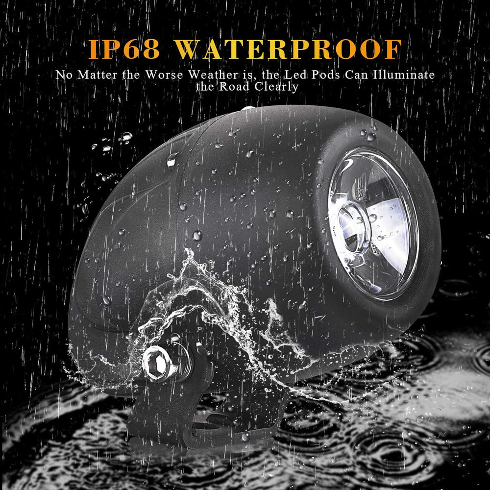 2Pcs 2.7 Inch 50W LED Driving Lights LED Pods Round Work Light Spot Light Mot...
