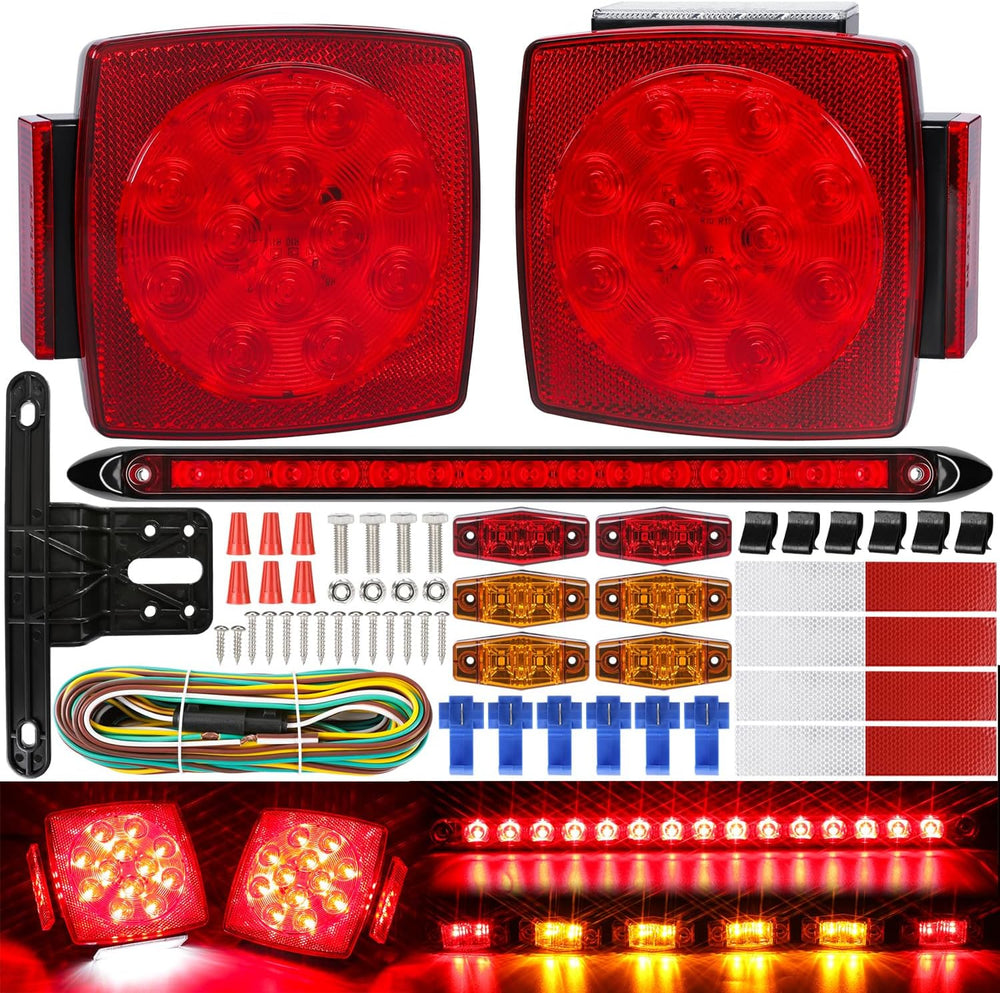 LINKITOM Low Profile Submersible LED Trailer Light Kit for Trailer Boat