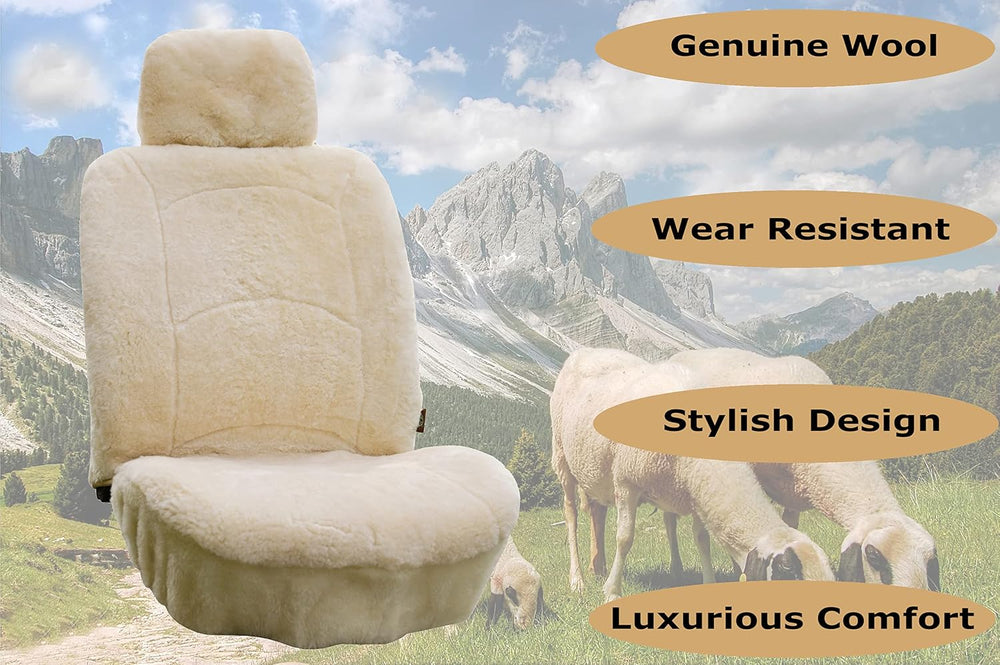 Genuine Sheepskin Seat Cover Lambskin Seat Cover Winter Car Seat Cover Lambs ...