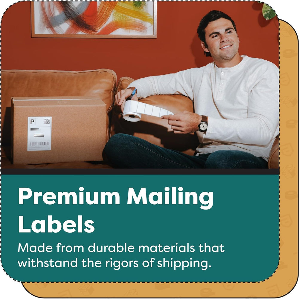 2" X 8" Direct Thermal Labels (2500 Count, 10 Rolls) - Long
