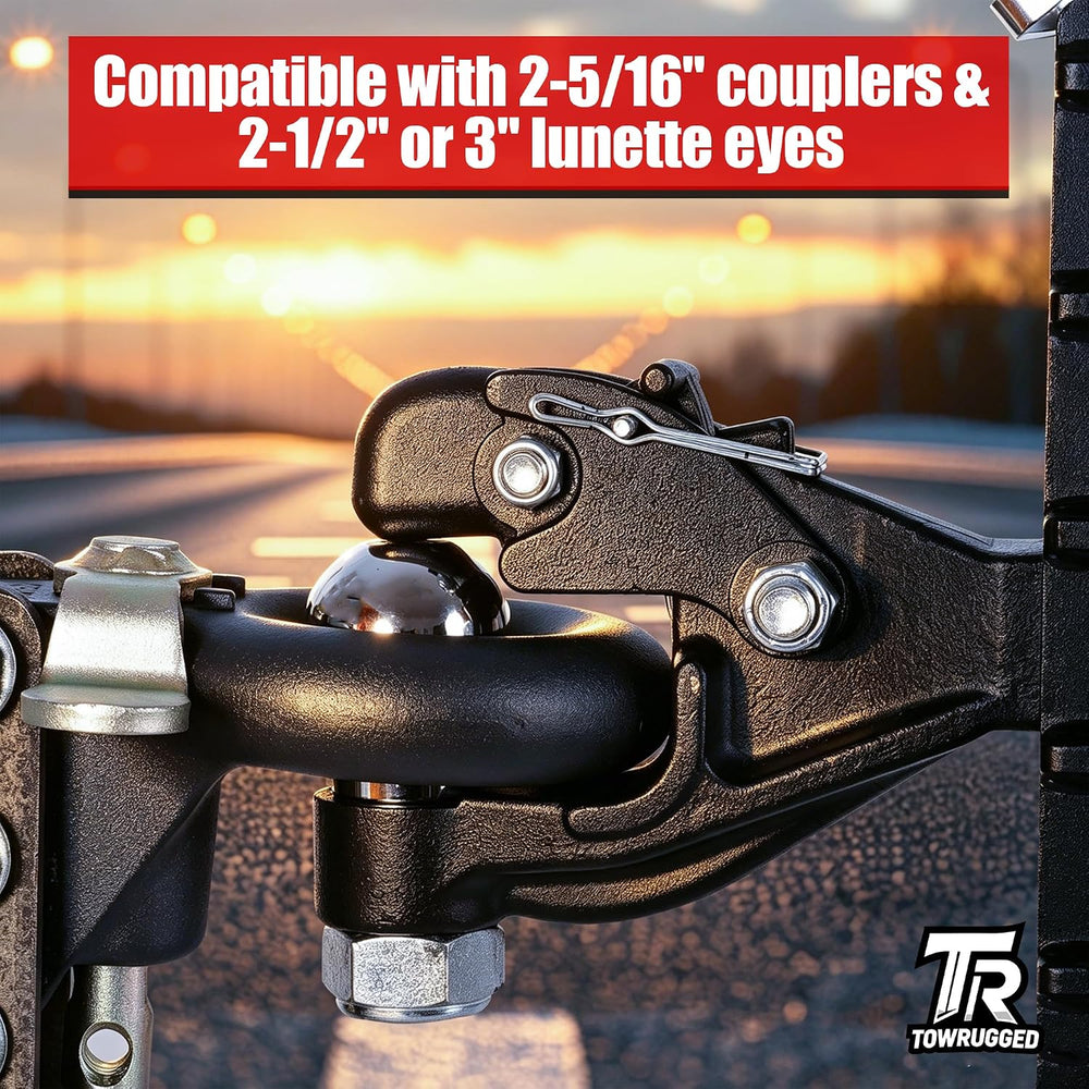 2-5/16"Ball Pintle Attachment Bundle with Adjustable Channel Mount Hitch...