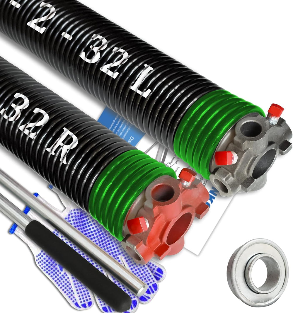Garage Door Torsion Spring Set, Pair of 2" Electrophoresis Coated Garage...