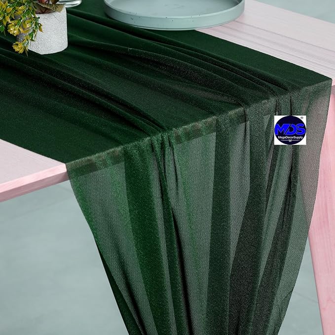 MDS Halloween Chiffon Table Runner - 5 Pack, 29 x 170 Inches, 14ft Each - She...