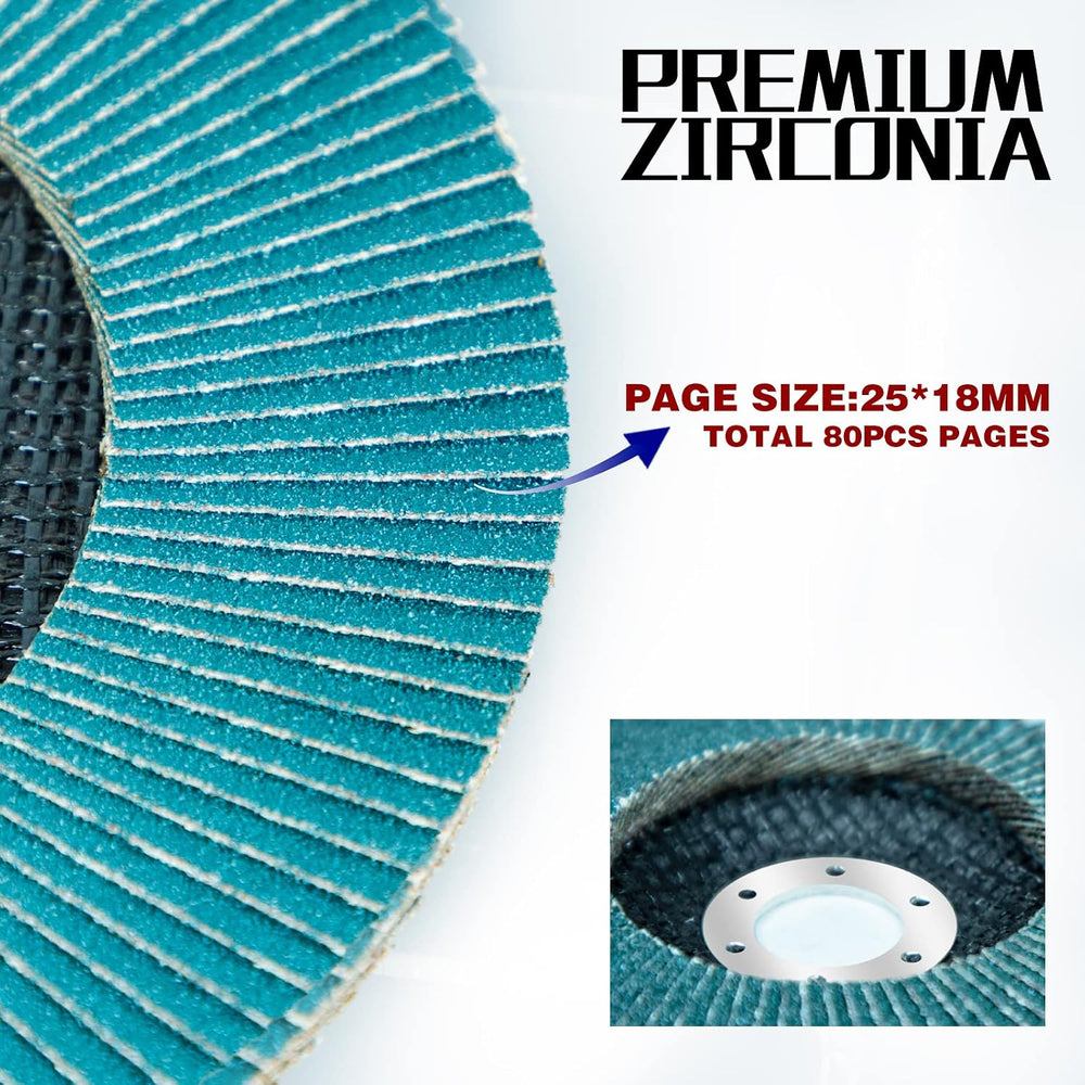 Sali 10 Pack Zirconia Flap Disc 40 Grit 7" x 7/8-Inch Sanding Disc Bevel...