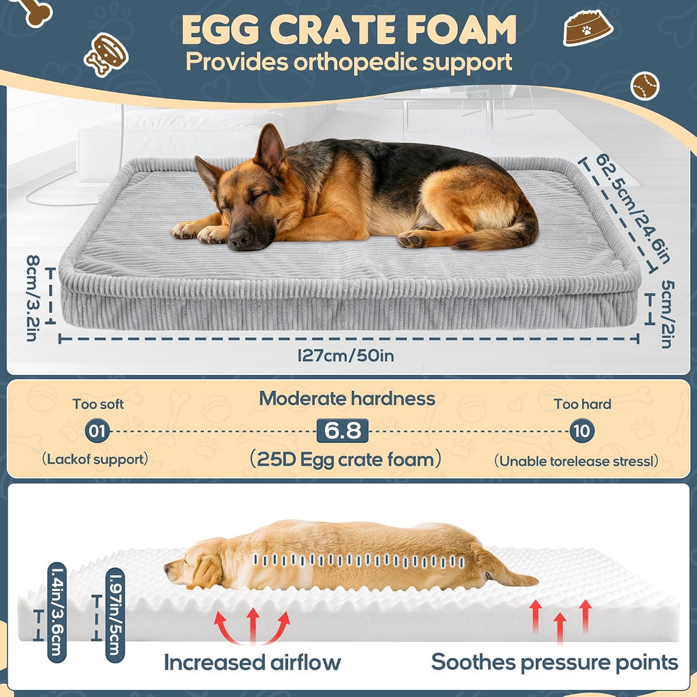 Dog Car Bed, Non-Slip Backseat Extender Pet Mat 50"x24.6"x2"