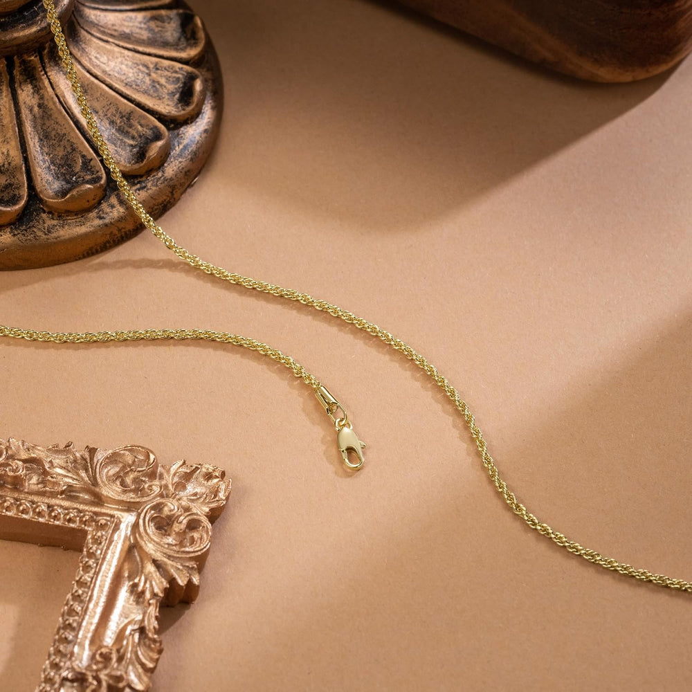 14K Gold Necklaces for Women Rope Chain Gold Chain for Women