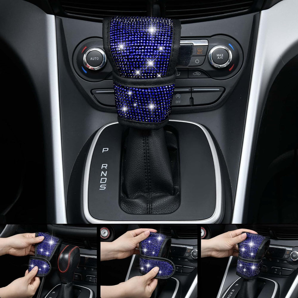CAR PASS 23 PCS Bling Diamond Car Accessories Set for Women, Leather Seat Cov...