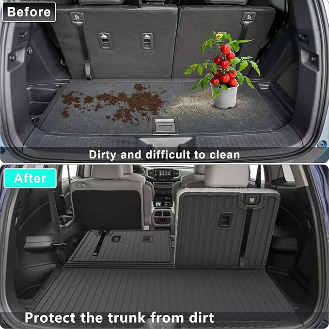 Floor Mats Compatible with Honda Pilot 8 Seats 2016-2022