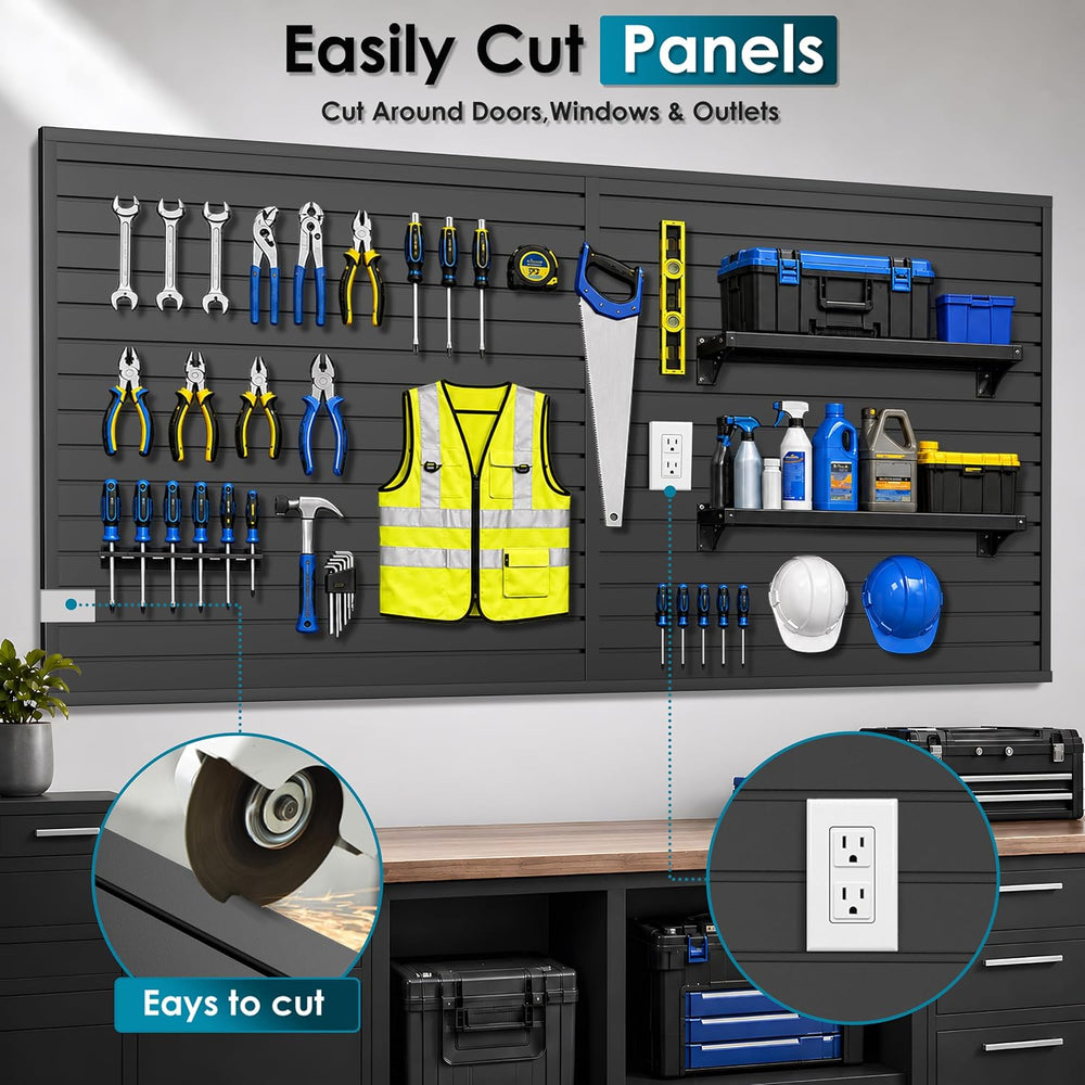 Slat Wall Paneling 4x8 Ft, Slatwall Garage Organizer Storage System