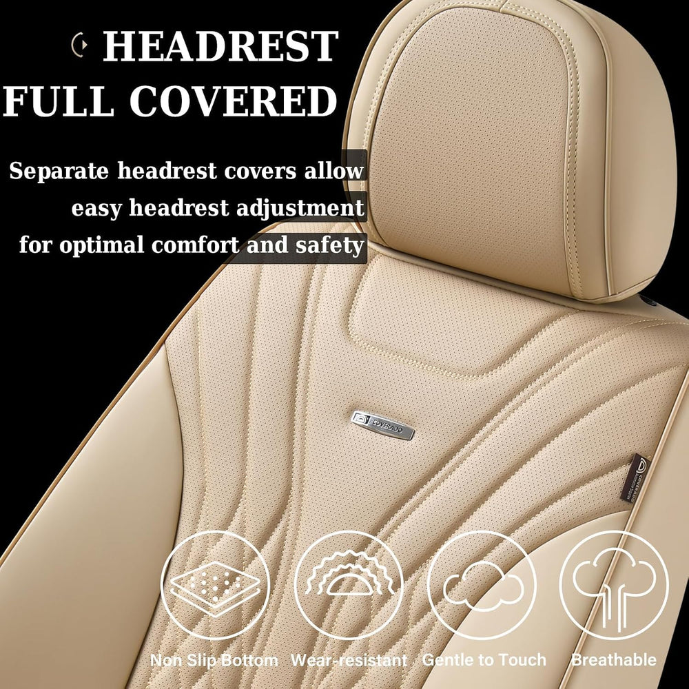 Coverado Car Seat Covers Full Set, 5 Seats Front Seat Cover and Back Seat Cov...