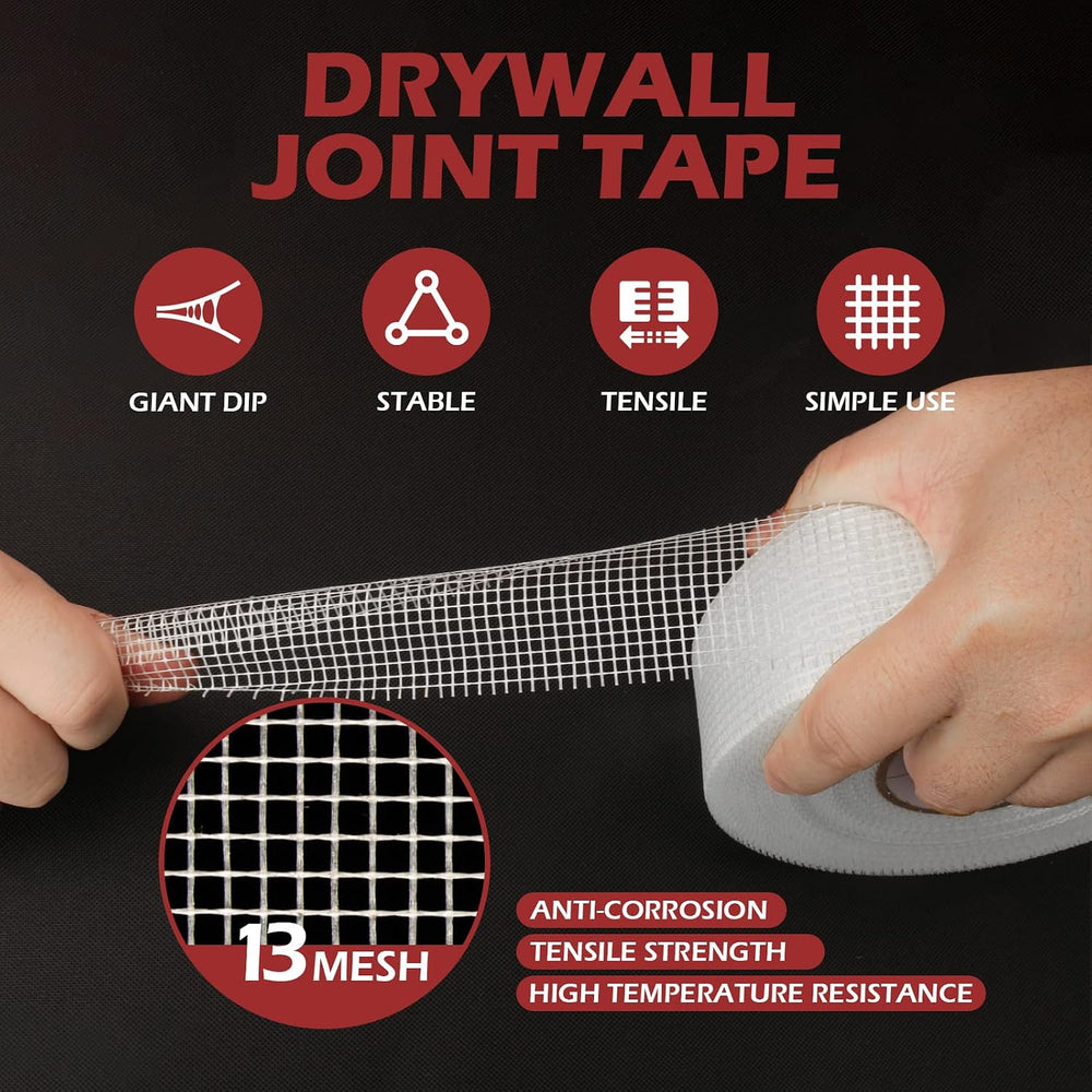 12Pcs - Drywall Joint Tape,Fiberglass Mesh Tape for Drywall Repair,1.97-Iinch...