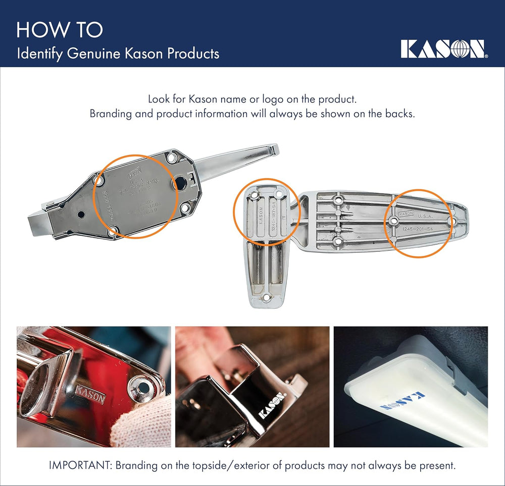 Kason 1094 SureClose Hydraulic Door Closer and Hook, Concealed Mounting, Adju...