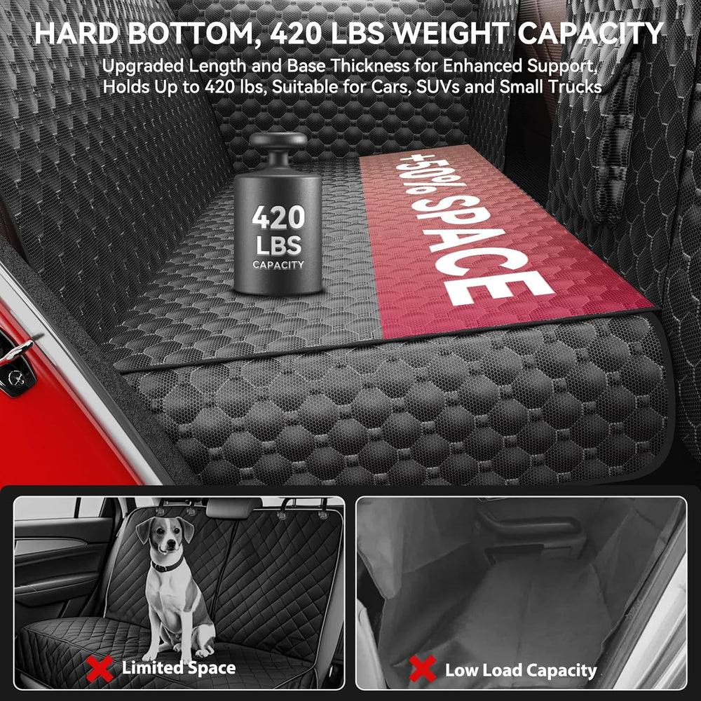 Hard Bottom Dog Car Seat Cover for Cars SUVs & Small Trucks