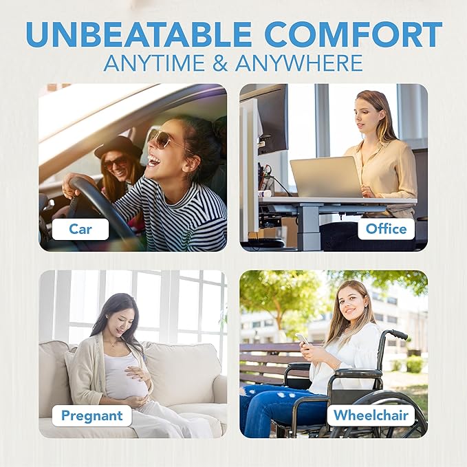 Car Seat Cushion, Comfortable Memory Foam Seat Pillow